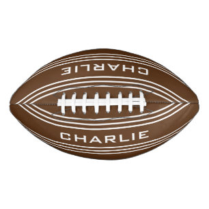 Chocolate Stripes custom monogram football American Football