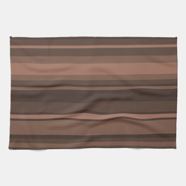 Chocolate stripes tea towel (Horizontal)