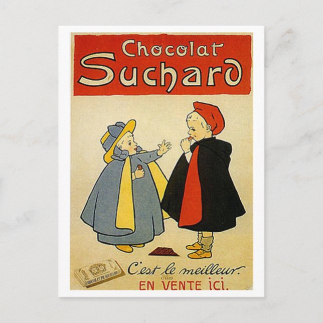 Chocolate Suchard 2 Vintage Ad Postcard (Front)