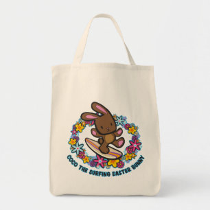 Chocolate Surfing  Easter Bunny Totes