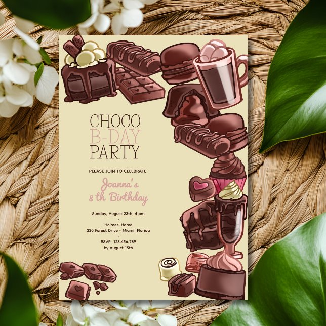 Chocolate sweet birthday party invitation (Creator Uploaded)
