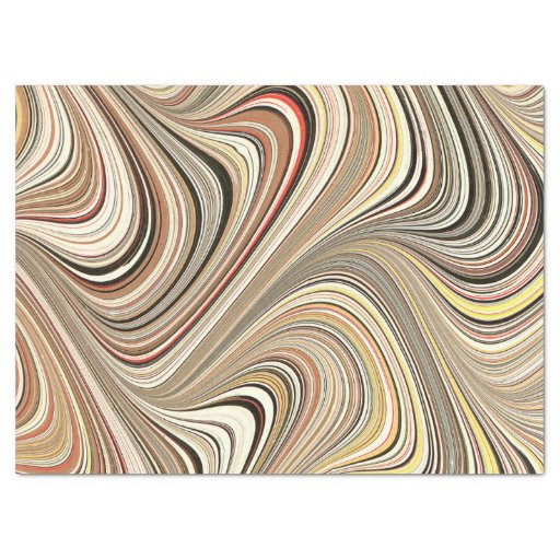 Image of Chocolate Swirl Marble Agate Gift Wrap Tissue Tissue Paper
