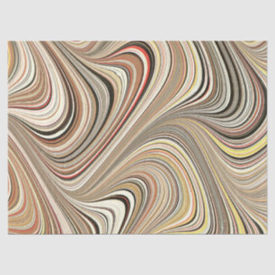 Chocolate Swirl Marble Agate Gift Wrap Tissue Tissue Paper