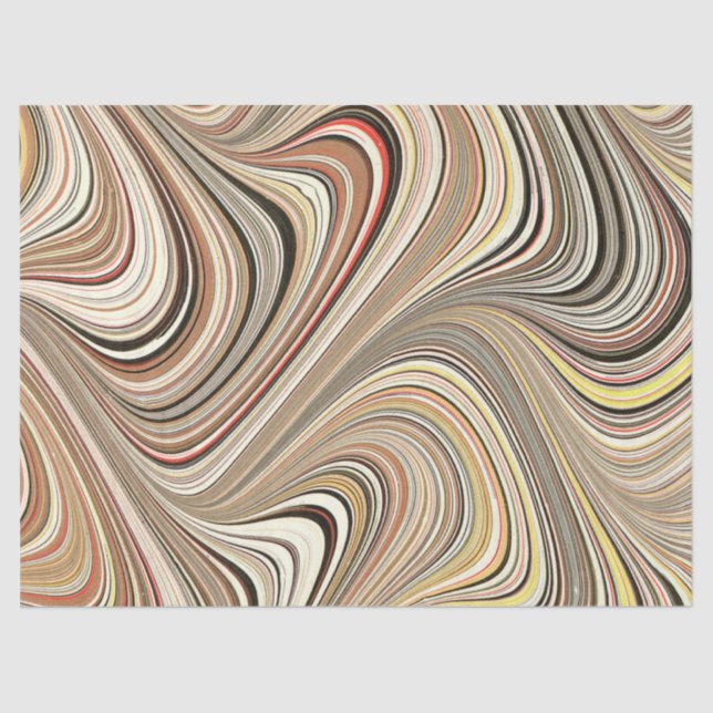 Chocolate Swirl Marble Agate Gift Wrap Tissue Tissue Paper (Front)