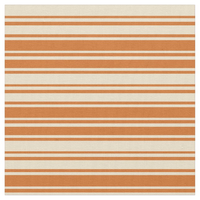 Chocolate & Tan Coloured Pattern of Stripes Fabric (Close Up)