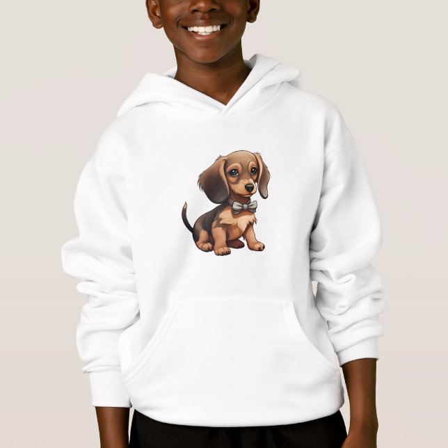 Chocolate & Tan Dachshund Hoodie (Front)