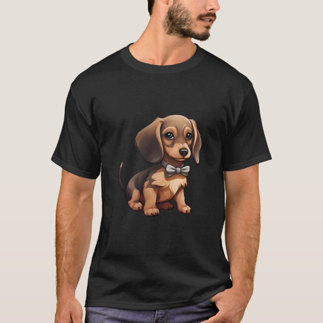 Chocolate & Tan Dachshund T-Shirt (Front)