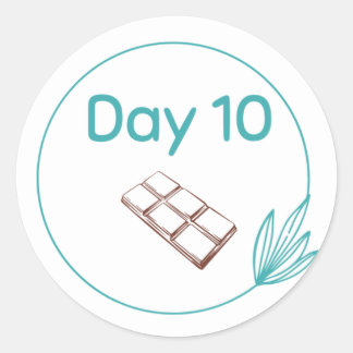 Chocolate Tasting Kit Day 10 Classic Round Sticker