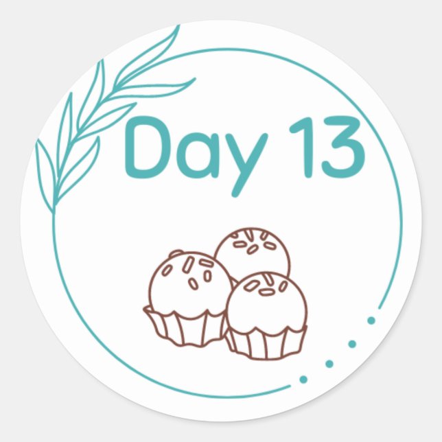 Chocolate Tasting Kit Day 13 Classic Round Sticker (Front)
