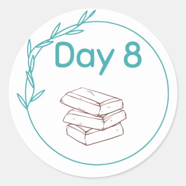 Chocolate Tasting Kit Day 8 Classic Round Sticker (Front)