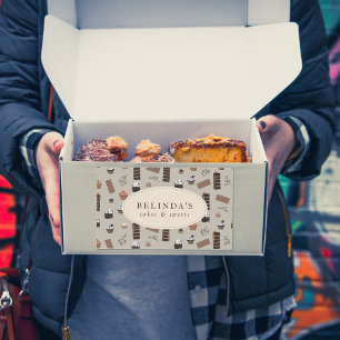 Chocolate Theme Bakery Chef Custom Name Shop Rectangular Sticker