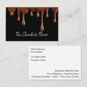 Chocolate Theme Business Cards For A Chocolatier
