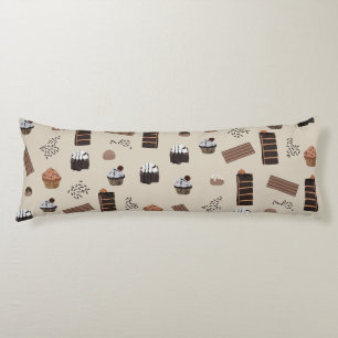 Chocolate Theme Pattern Body Cushion