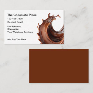 Chocolate Theme Simple Modern Business Cards