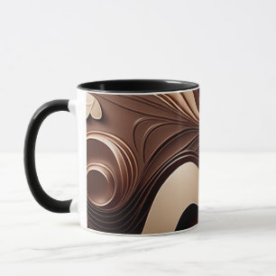 Chocolate-themed mug - Creative cocoa art