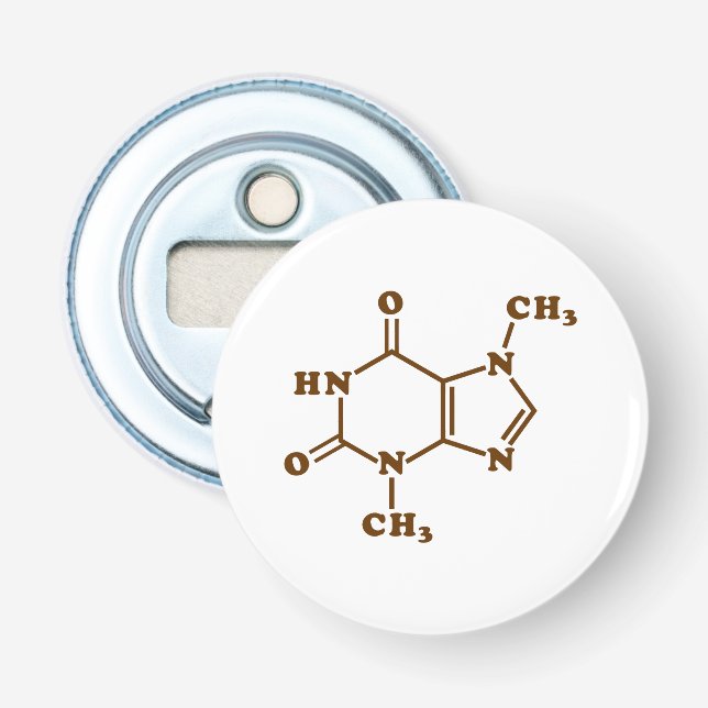 Chocolate Theobromine Molecular Chemical Formula Bottle Opener (Front)