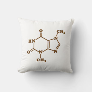 Chocolate Theobromine Molecular Chemical Formula Cushion