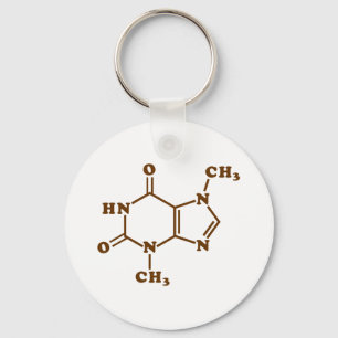Chocolate Theobromine Molecular Chemical Formula Key Ring