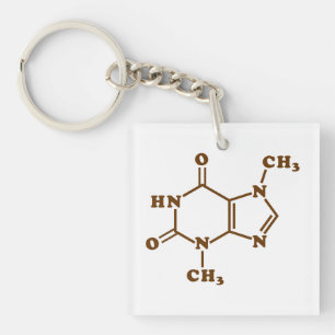 Chocolate Theobromine Molecular Chemical Formula Key Ring