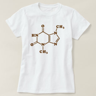 Chocolate Theobromine Molecular Chemical Formula T-Shirt