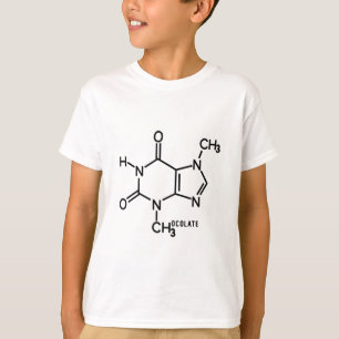 Chocolate Theobromine Molecular Chemical Formula T-Shirt