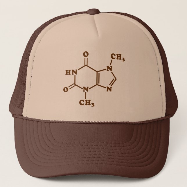 Chocolate Theobromine Molecular Chemical Formula Trucker Hat (Front)
