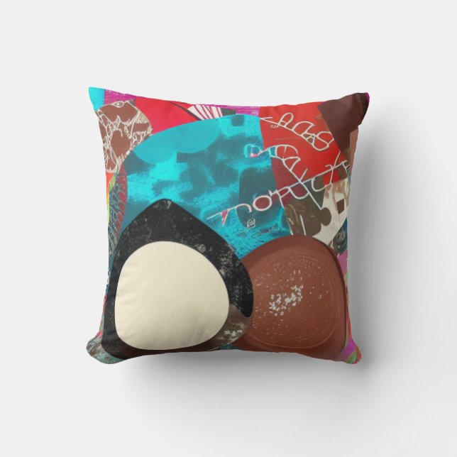 Chocolate Things Throw Pillow (Front)