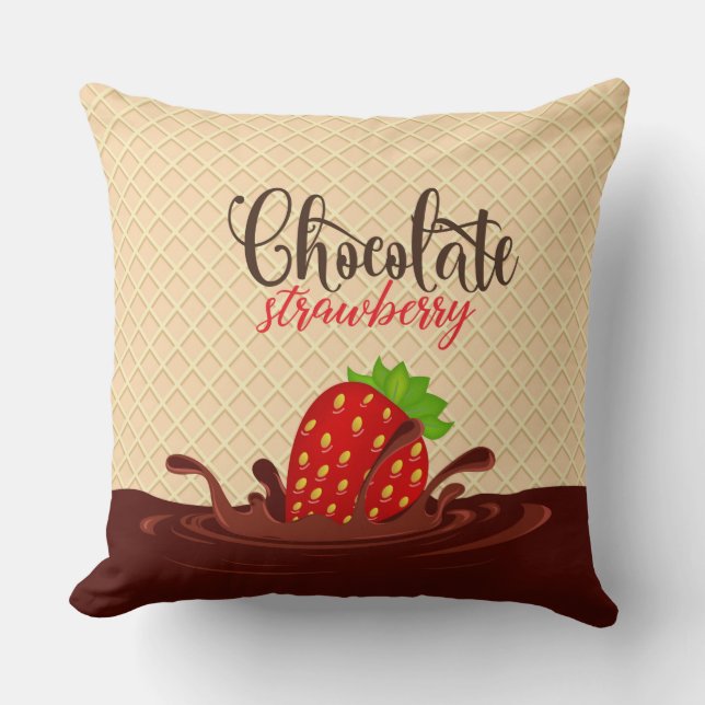 Chocolate Throw Pillow (Front)