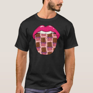 Chocolate Tongue Chocoholic Choco Candy Bar Cocoa T-Shirt