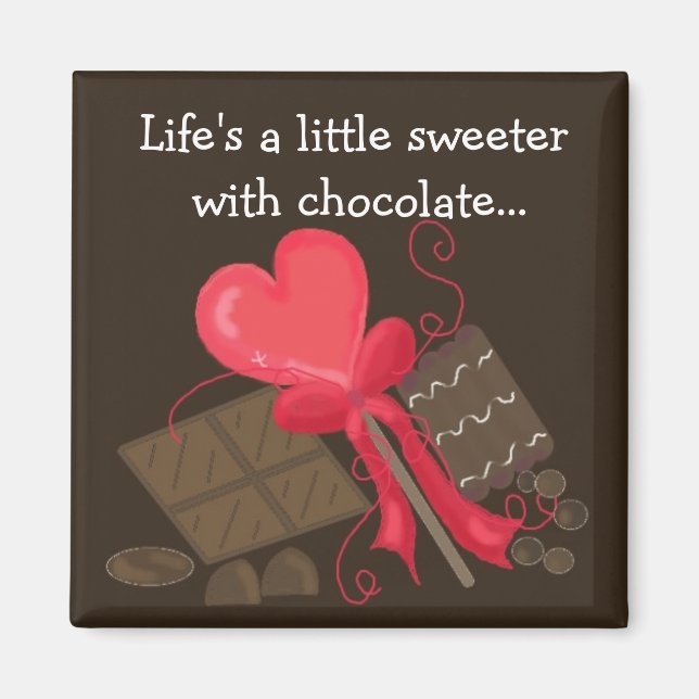 Chocolate Treats with a Message Magnet (Front)