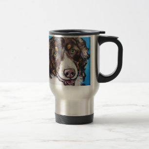 Chocolate Tri Australian Shepherd Travel Mug