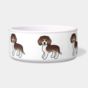 Chocolate Tricolor Beagle Cute Cartoon Dogs