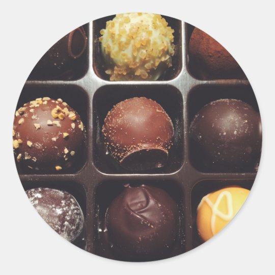 Chocolate Truffle Photo Classic Round Sticker