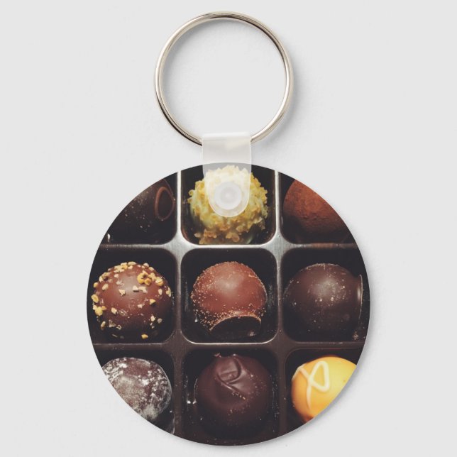 Chocolate Truffle Photo Key Ring (Front)