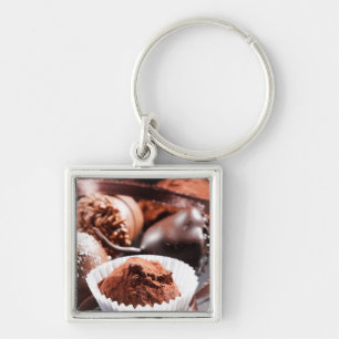 Chocolate truffles key ring