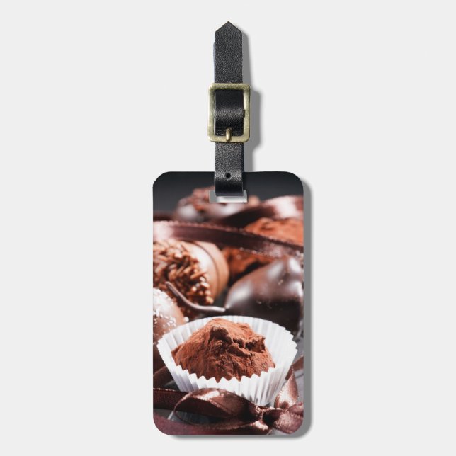 Chocolate truffles luggage tag (Front Vertical)