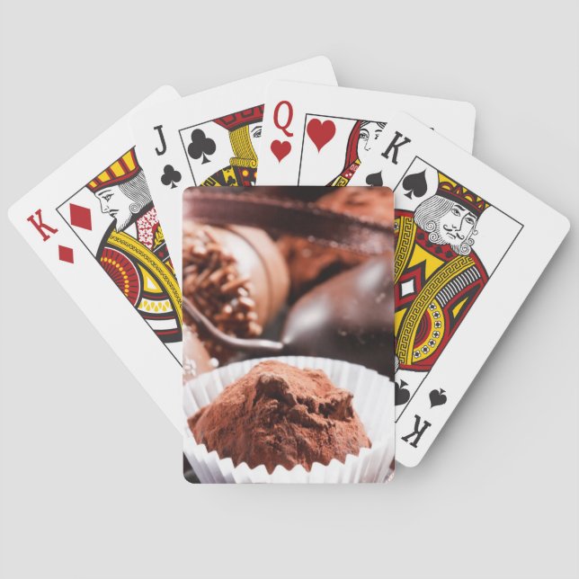 Chocolate truffles playing cards (Back)