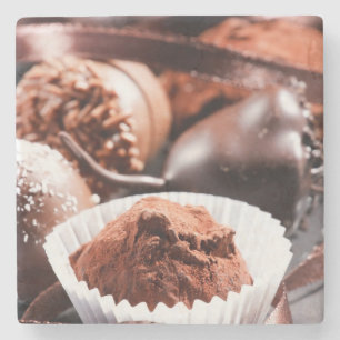 Chocolate truffles stone coaster