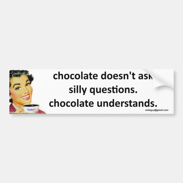 chocolate understands bumper sticker (Front)