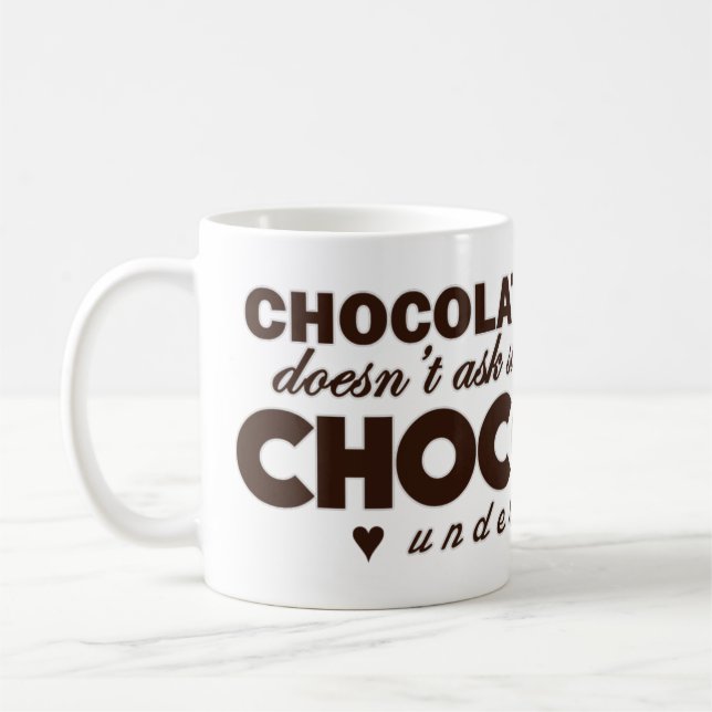 Chocolate understands coffee mug (Left)