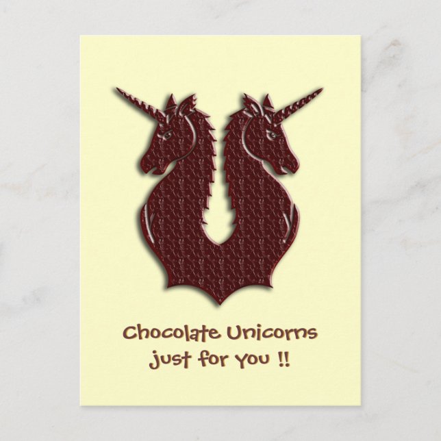 Chocolate Unicorns postcard (Front)