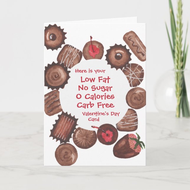 Chocolate Valentine's Card -CUSTOMIZABLE (Front)