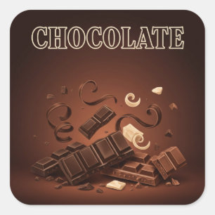 Chocolate, Vintage Poster by Natasha Us Square Sticker