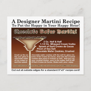 Chocolate Wafer Martini Recipe Postcard