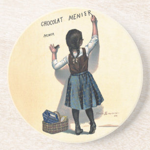 Chocolate Wall Writing Vintage Coaster