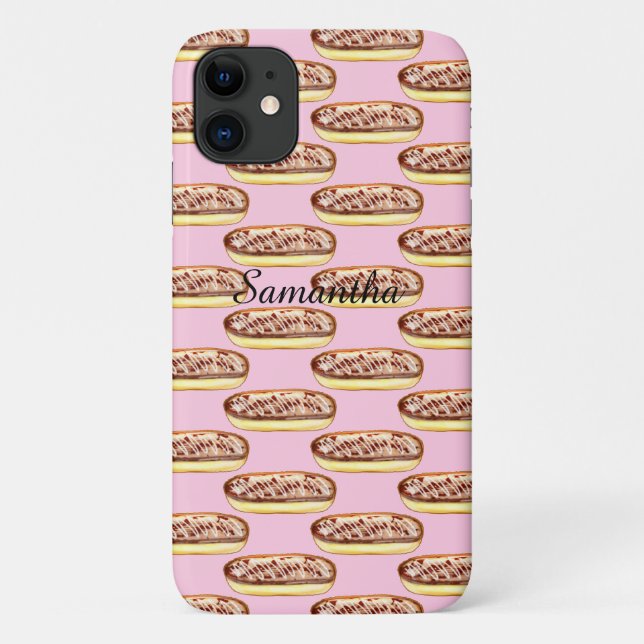 Chocolate Watercolor Eclairs Doughnuts Case-Mate iPhone Case (Back)