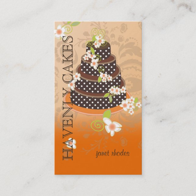 Chocolate Wedding Cake/Bakery/pâtisserie Business Card (Front)
