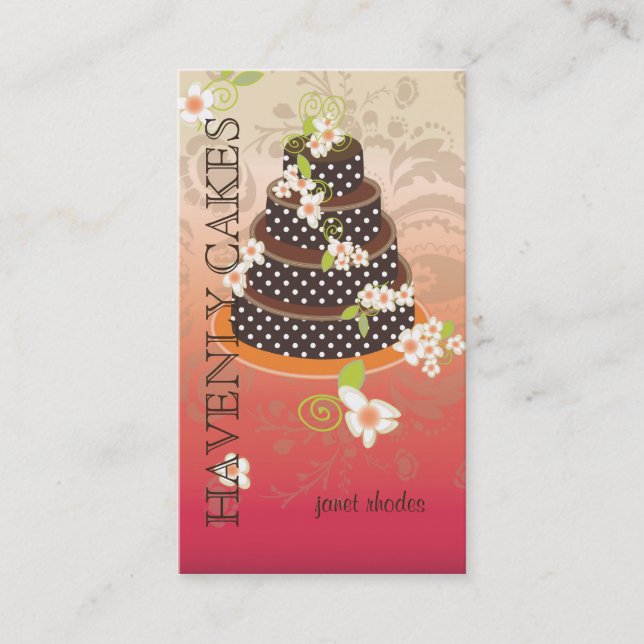 Chocolate Wedding Cake/Bakery/pâtisserie Business Card (Front)