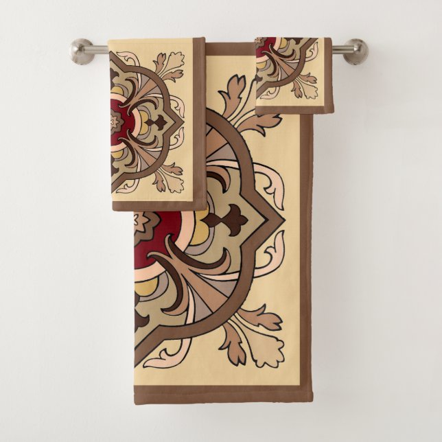 Chocolate Wine Bath Towel Set (Insitu)