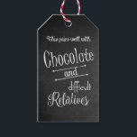 Chocolate & Wine Bottle Wine Tasting Dinner Party Gift Tags<br><div class="desc">Make your gift giving extra fun with these whimsical gift tags!  Designed to coordinate with your party them just another way to make your party special!  Look for other fun ideas all part of the Party Party Party collection.</div>